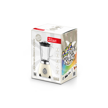 Blender Zilan retro 500 W cu vas din sticlă, ambalaj produs