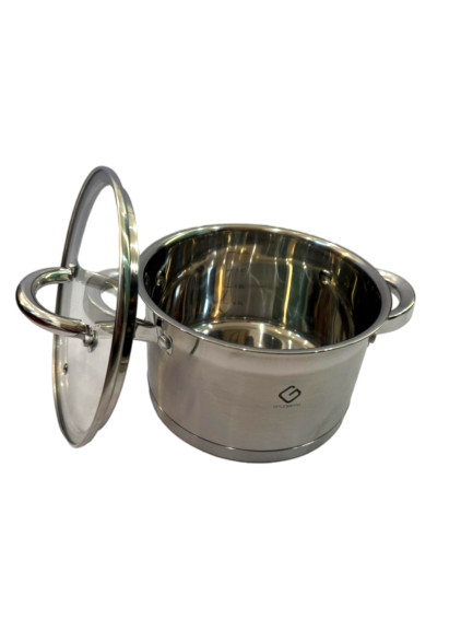 Cratiță Grunberg din oțel inoxidabil, 18 cm, capac lateral