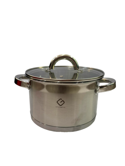 Cratita cu capac din sticlă termorezistentă pentru cratița Grunberg 18 cm