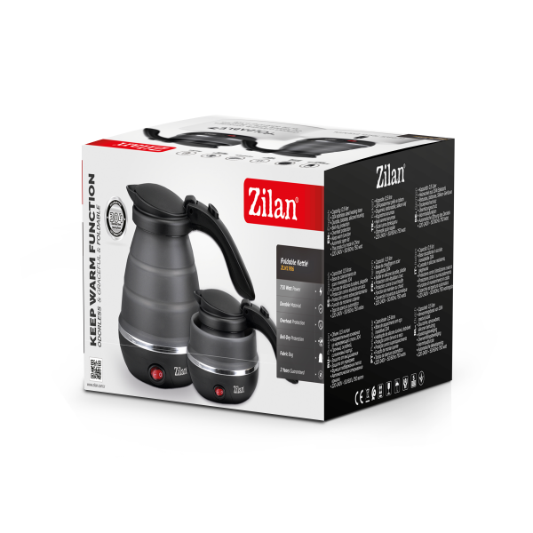 Ambalaj original fierbător electric pliabil Zilan pentru voiaj