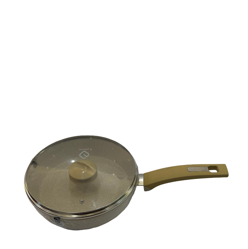 Tigaie Grunberg ceramică 24 cm cu capac din sticlă, vedere produs