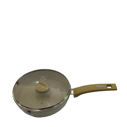 Tigaie Grunberg ceramică 24 cm cu capac din sticlă, vedere produs